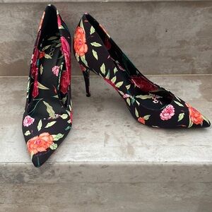 Aldo Floral Pointy Toe Stiletto Heels